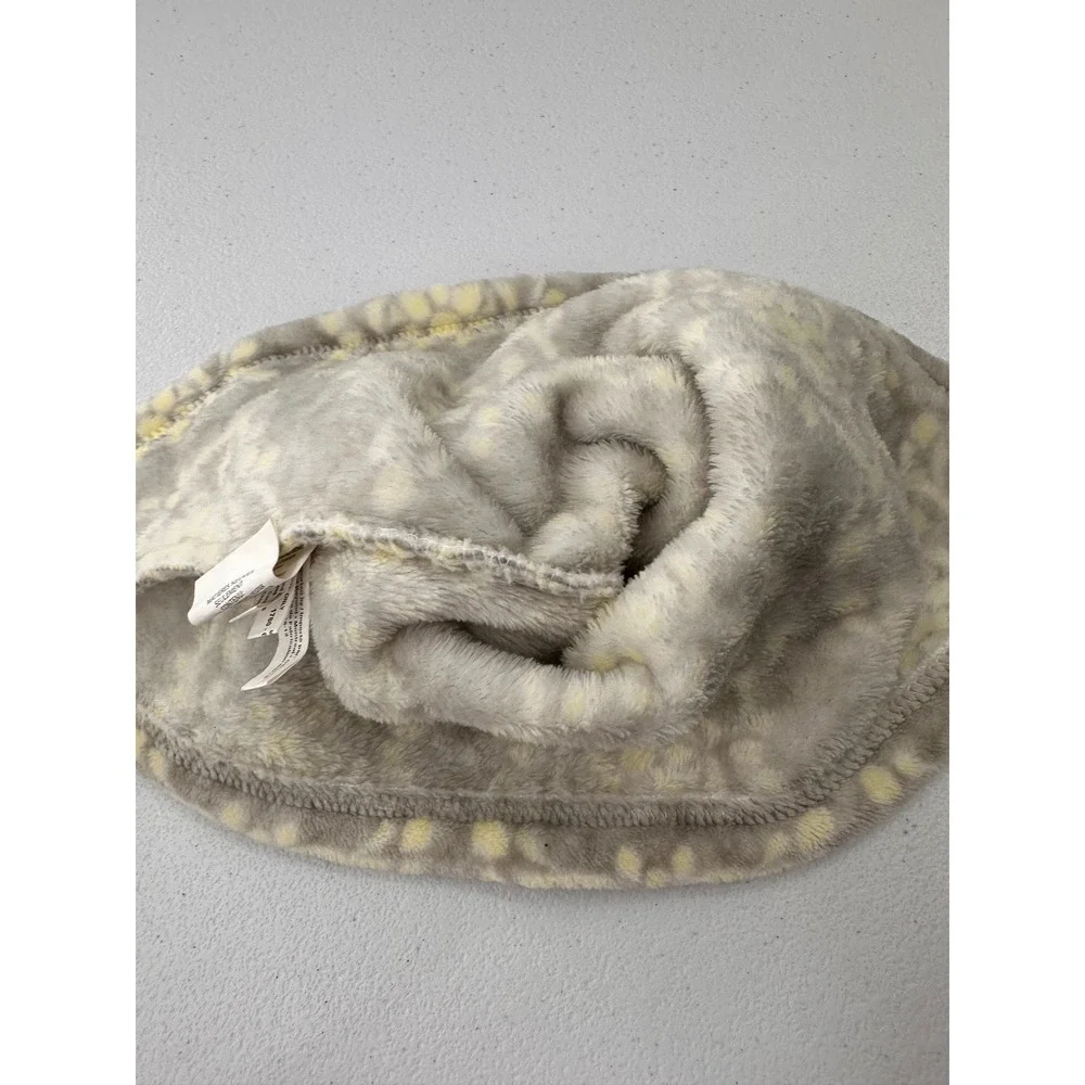 Blankets & Beyond Bunny Lovey Security Blanket Gray Yellow Floral Plush Kids Toy